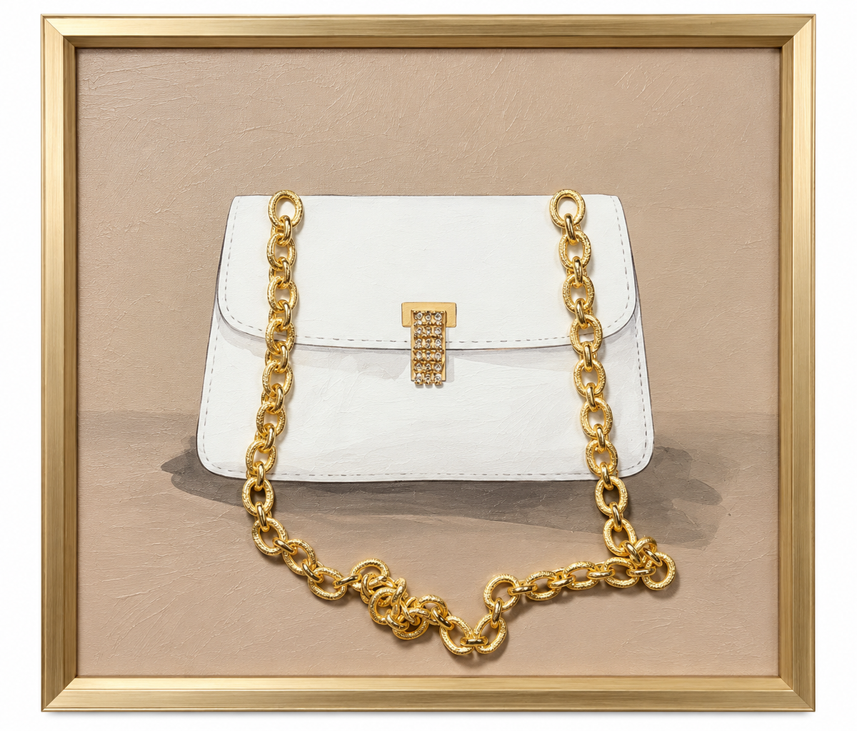 Gold Handbag Wall Art