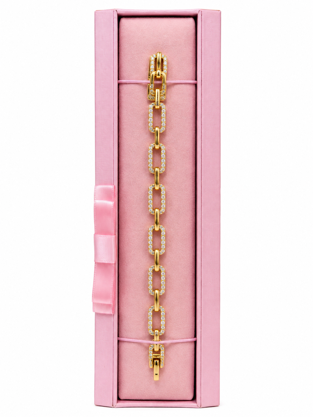 Gold Crystal Link Bracelet