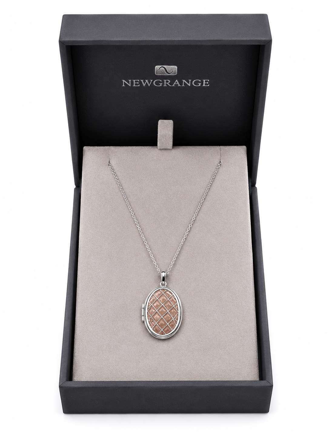 Silver Oval Locket Necklace