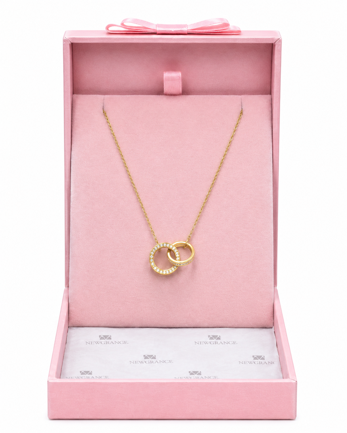 Gold Interlocking Circle Necklace