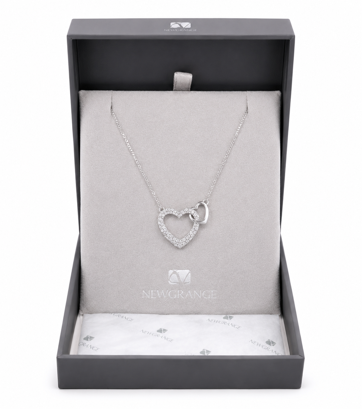 Silver Double Heart Necklace