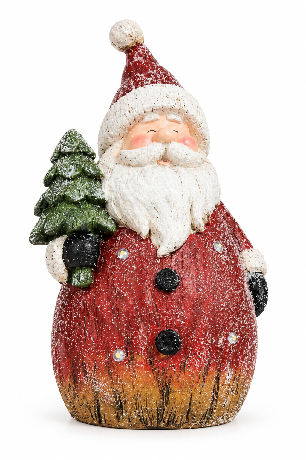 Light up Ceramic Santa with Christmas Tree Decoration
