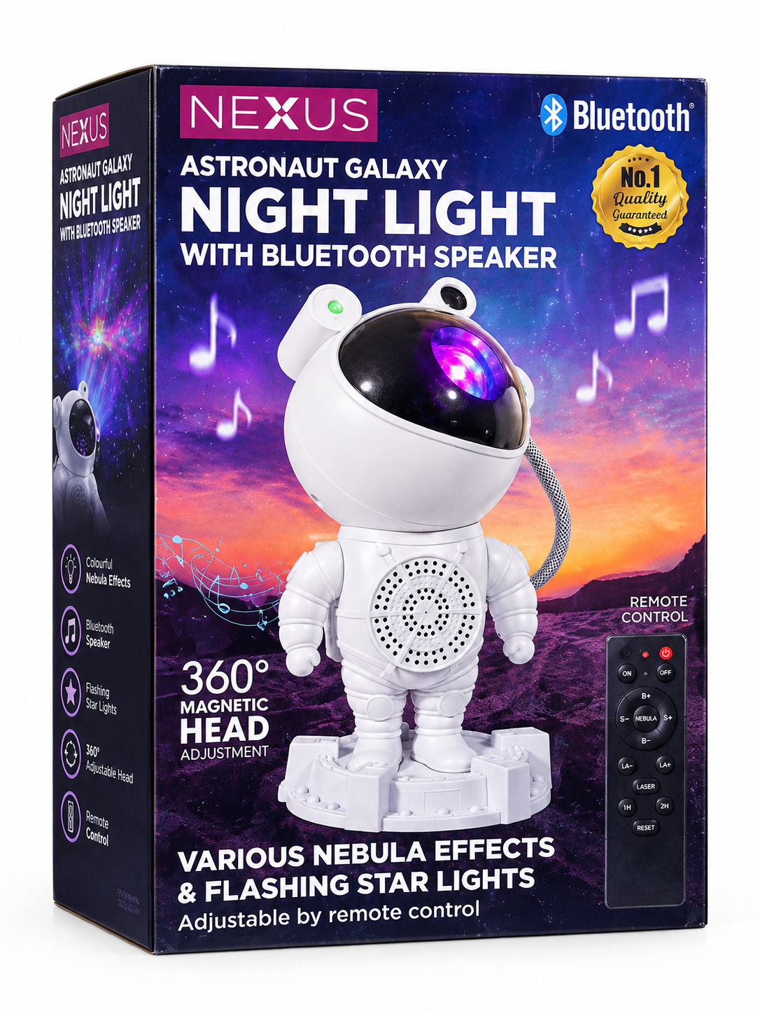 Nexus Astronaut Galaxy Night Light with Bluetooth Speaker