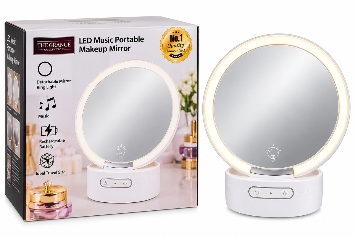 LED Music Portable Makeup Mirror