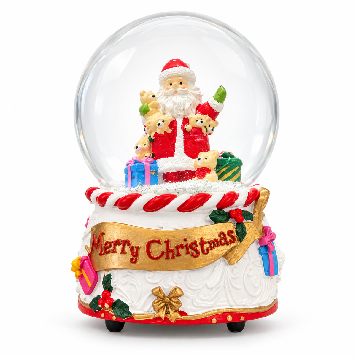 Tipperary Crystal Santa Musical Snow Globe