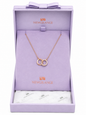 Rose Gold Interlocking Circle Necklace