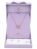 Rose Gold Interlocking Circle Necklace