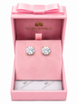 Gold Crystal Halo Stud Earrings