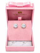 Gold Crystal Halo Stud Earrings