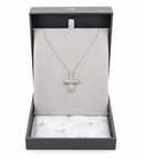Silver Crystal Angel Necklace