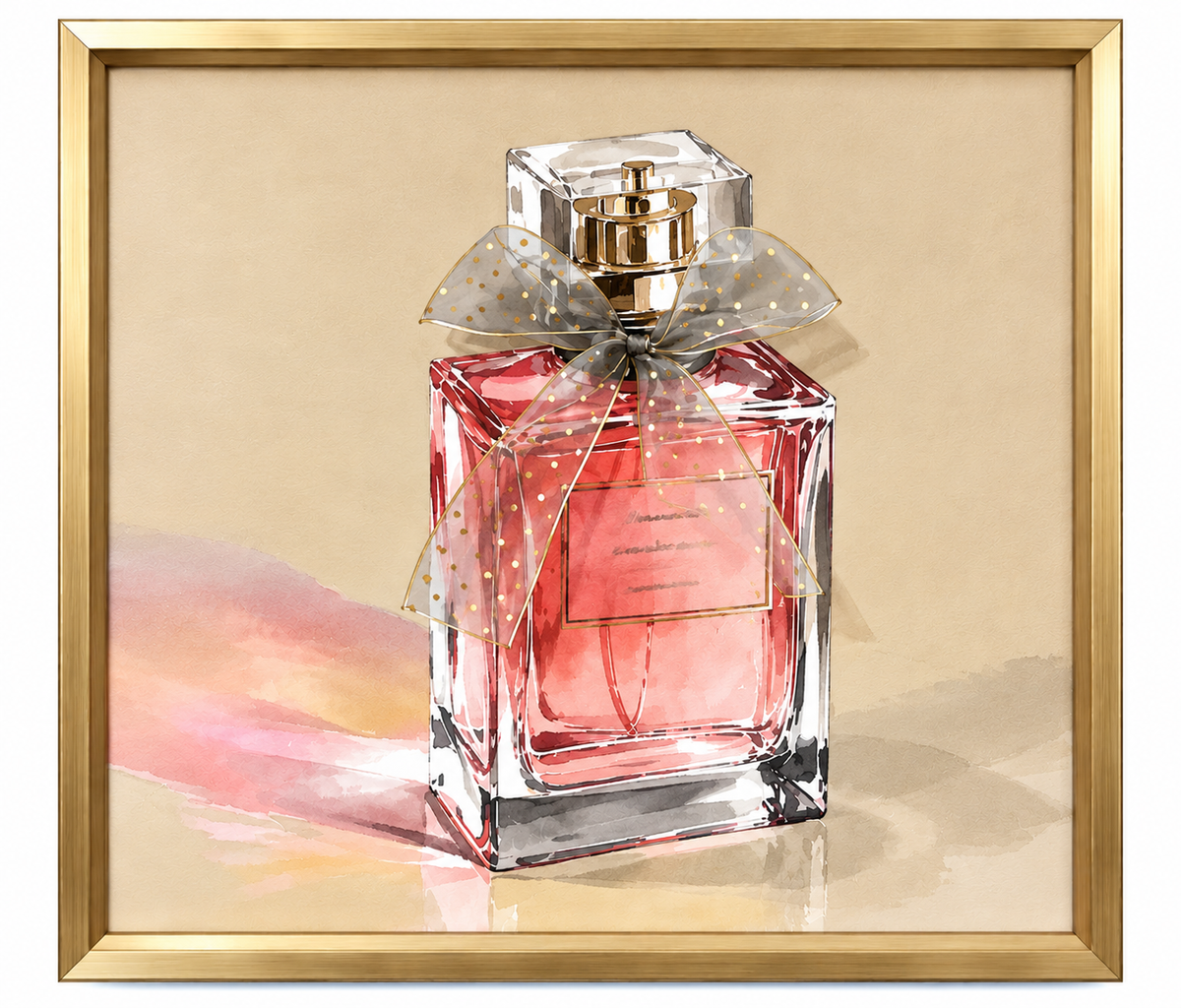 Pink Perfume Bottle Wall Art