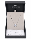 Silver Solitaire Crystal Necklace