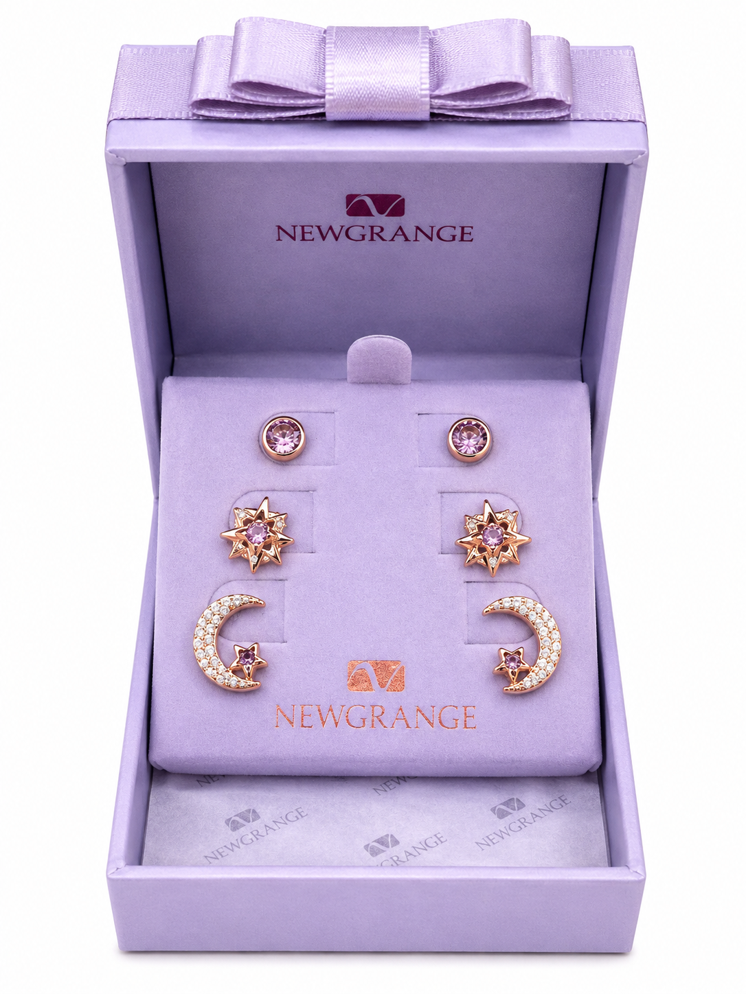 Rose Gold Celestial Earring Set