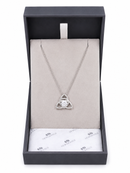 Silver Trinity Knot Crystal Necklace