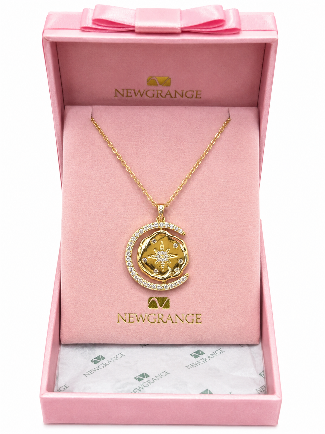 Gold Celestial Moon & Star Necklace
