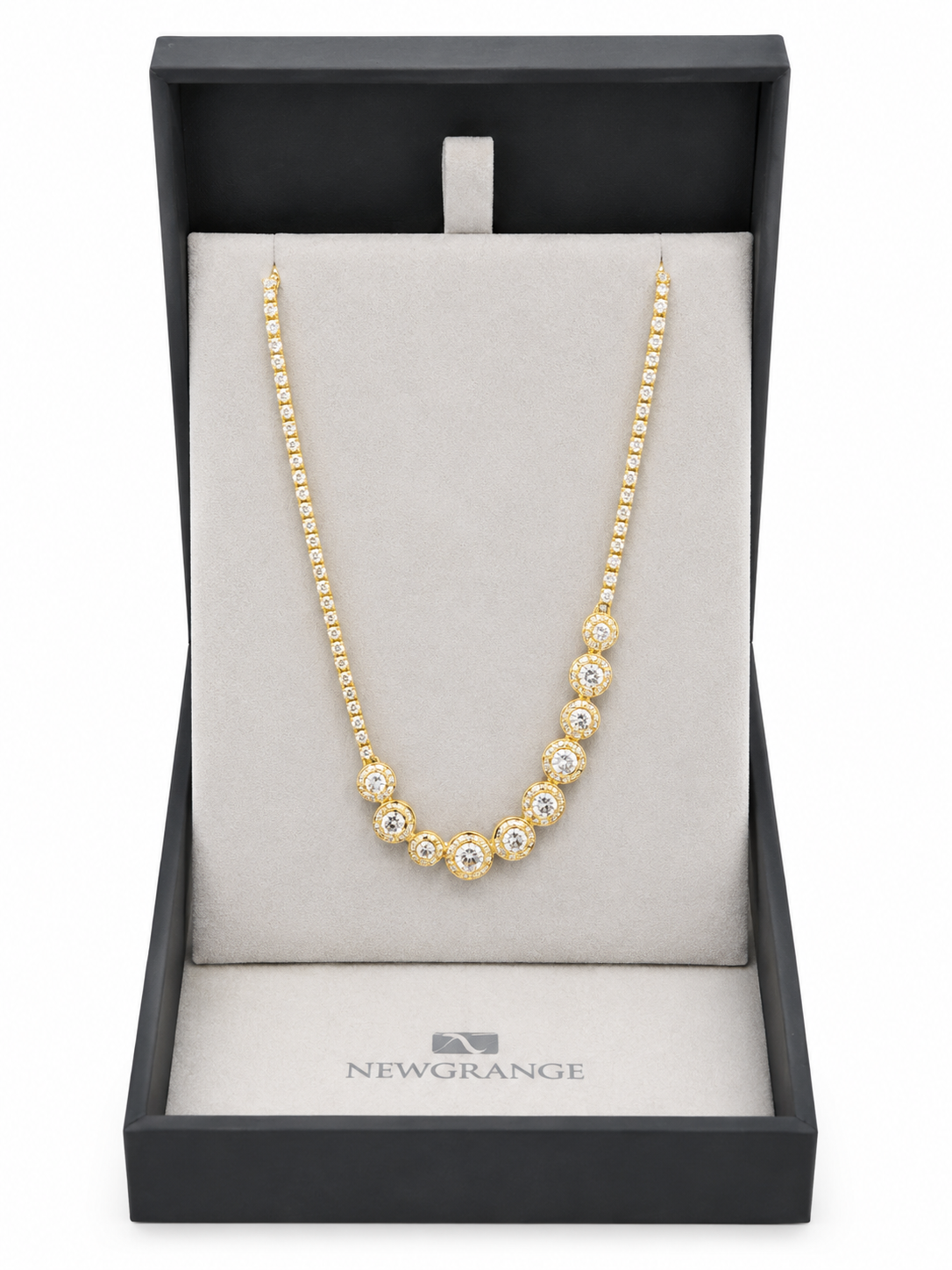 Newgrange Gold Crystal Statement Necklace