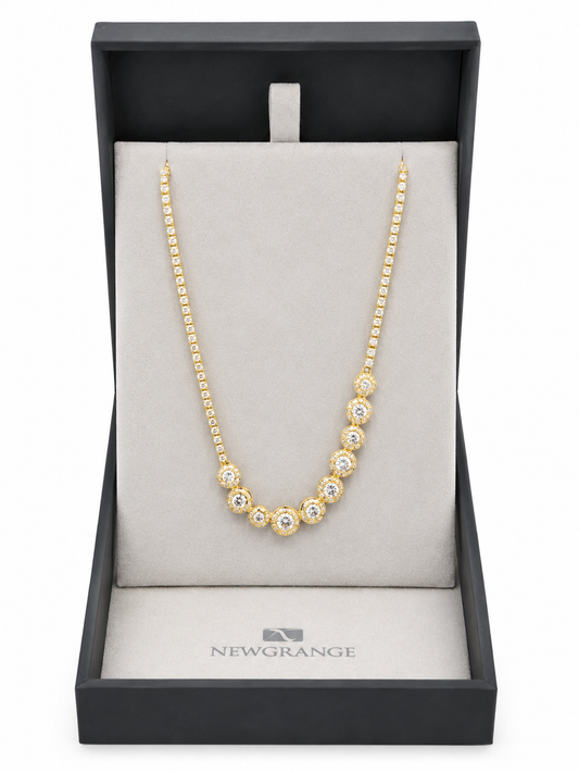 Newgrange Gold Crystal Statement Necklace
