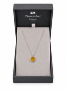 November Citrine Birthstone Necklace