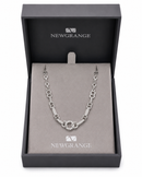 Silver Crystal Link Necklace