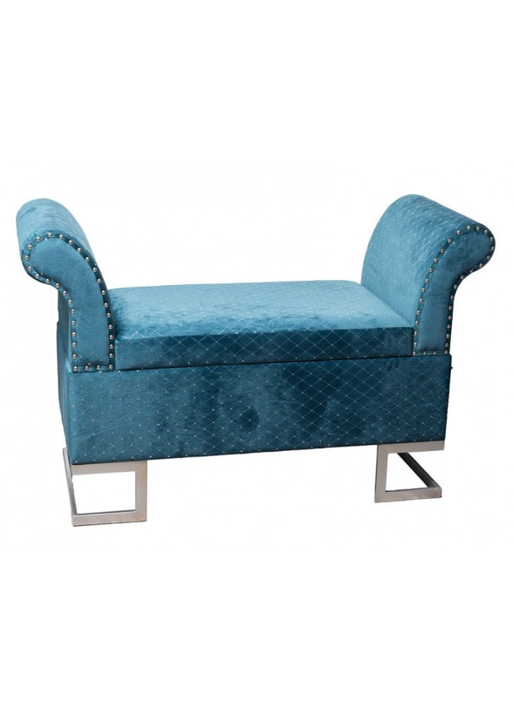 Luxury Green Love Seat with Storage