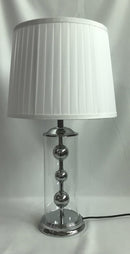 Contemporary Glass & Chrome Table Lamp