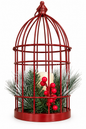 Red Christmas Lantern with Candle