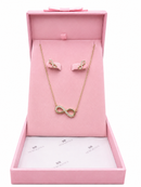 Gold Infinity Necklace & Earring Set