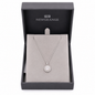 Silver Crystal Halo Pendant Necklace