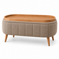 Taupe Storage Ottoman Coffee Table