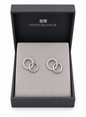 Newgrange Sparkling Interlocking Circle Earrings