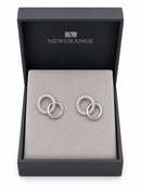 Newgrange Sparkling Interlocking Circle Earrings