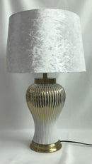 Contemporary Gold and White Lamp