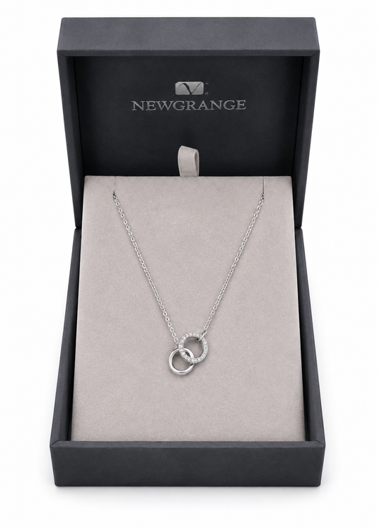 Silver Interlocking Circle Necklace