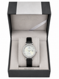 Newgrange Ladies’ Black Strap Crystal Watch