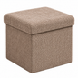 Square Taupe Storage Ottoman