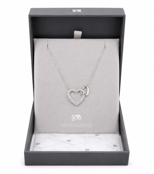 Silver Double Heart Necklace