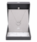 Silver Double Heart Necklace