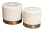 Set of 2 Velvet Pouffes
