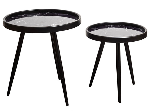 Nesting Side Tables - Black
