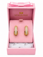 Gold Crystal Hoop Earrings