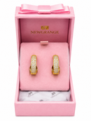 Gold Crystal Hoop Earrings