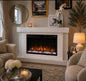 Modern White Electric Fireplace