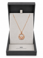Newgrange Rose Gold Claddagh Necklace