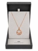Newgrange Rose Gold Claddagh Necklace