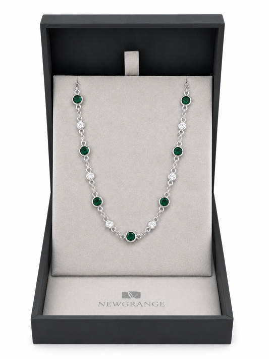 Newgrange Emerald Green Crystal Necklace