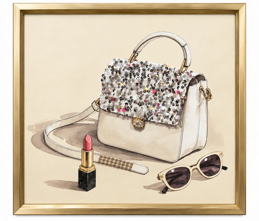 Sequin Handbag Wall Art