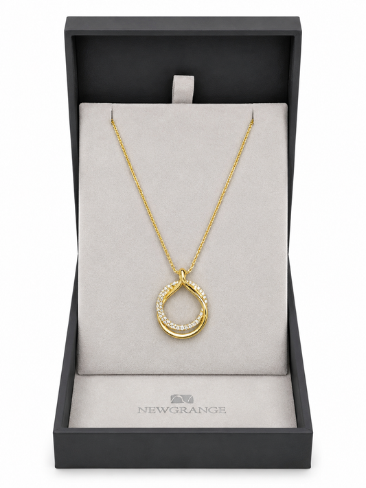 Newgrange Gold Sparkle Loop Necklace