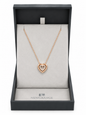 Newgrange Rose Gold Crystal Heart Necklace