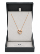 Newgrange Rose Gold Crystal Heart Necklace
