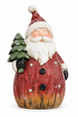 Light up Ceramic Santa with Christmas Tree Decoration